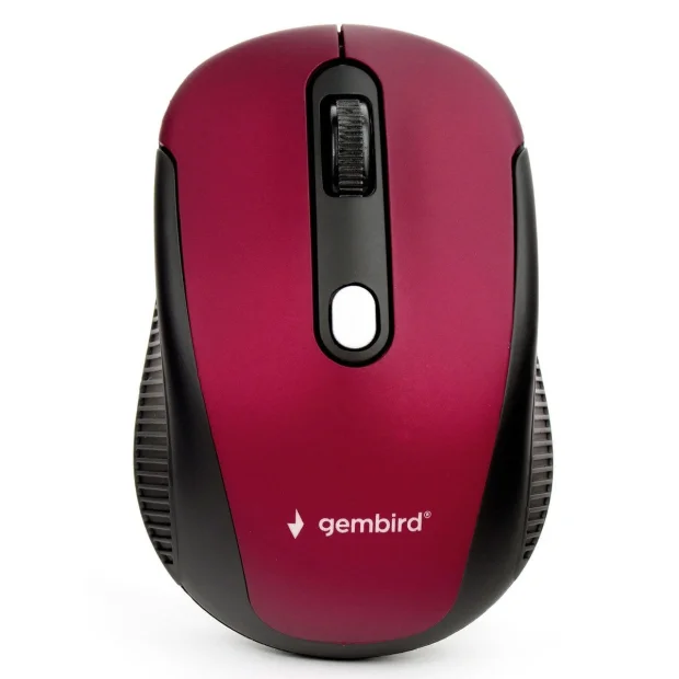 Мышь Gembird MUSW-420-1 (черный/красный)